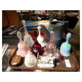 GLASS & PORCELAIN BELLS, PITCHER, MORE
