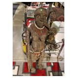 CARVED TRIBAL FIGURE 35'