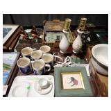 LAMPS, SMALL ART, CHINA, MORTON'S SALT MUGS