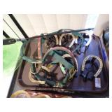 HORSESHOE HANGERS, RIDING CROP, BRIDLE