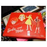 BARBIE & MIDGE CASE W/ DOLLS, CLOTHING