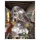 CHROME RAM'S HEAD 12'