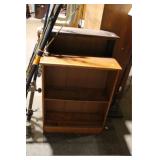 2 WOODEN BOOKSHELVES UP TO 30'
