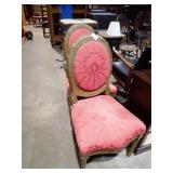 2 RED UPHOLSTERED CHAIRS