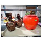 2 ROYAL SALUTE WHISKEY BOTTLES + APPLE JAR