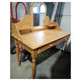 PINE VANITY DESK 47x53