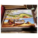 SIGNED 6-PC TILE MOSAIC ART