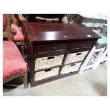 SMALL CABINET W/ WOVEN DRAWERS 30x28