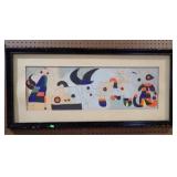 MIRO LITHO PRINT 40x18 + WOODEN SHELF