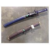 2 SHORT KATANAS W/ SCABBARDS