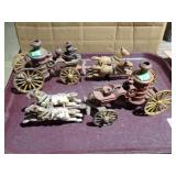2 EARLY CAST FIRE WAGON TOYS