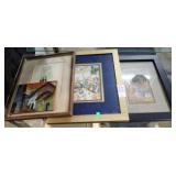 4 SMALL ART W/ ASIAN PCS UP TO 13x11