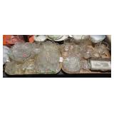 2 TRAYS CUT GLASS
