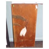 CRANE PAINTED ORIENTAL PANEL 18x34