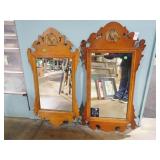 2 CARVED EAGLE DECORATED MIRRORS UP TO 18x34