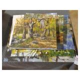 7 PCS SMALL UNFRAMED ART UP TO 16x12