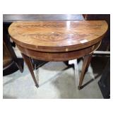 ROUND INLAID GAME TABLE 37x30