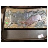 HAND-HAMMERED COPPER RELIEF 18x8