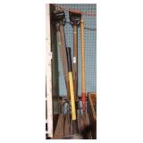 3 SPADES, BRUSH CUTTER, AXE