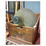 EAGLE PAINTED CRATE + LG GLASS JUG