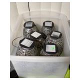 6 METAL GARDEN CANDLE SHADES