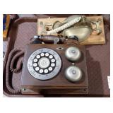 EARLY WALL PHONE + BELL CHIME