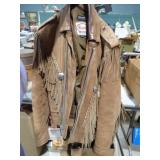 ROUTE 66 SIZE 40 FRINGED LEATHER JACKET