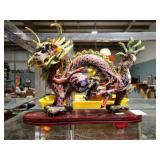 CHINESE CLOISONNE DRAGON 9'