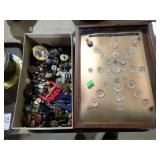 COLLECTION OF BUTTONS W/ SANDWICH GLASS