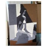 A McNAMARA OIL ON MASONITE FIGURE 23x35