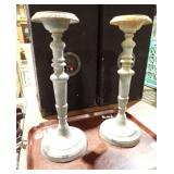 PAIR OF 18' METAL CANDLEHOLDERS