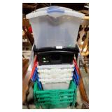 10 INTERLOCKING LID STORAGE TOTES