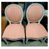 2 PINK UPHOLSTERED CHAIRS