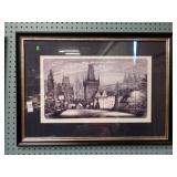 SIGNED CITY SCENE PRINT 30x22