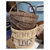 COLLECTION OF WOVEN BASKETS