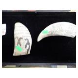 2 PCS SCRIMSHAW