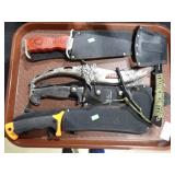 HUNTING KNIVES, DECORATIVE KNIVES, HATCHET