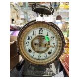 ORNATE METAL ANSONIA MANTEL CLOCK - AS FOUND
