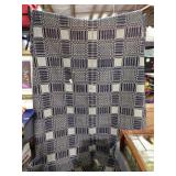 BLUE WOOL COVERLET 93x81