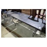 STONE TOP COFFEE TABLE W/ MATCHING STAND