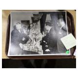 TRUMAN & DE WELDON PHOTO W/ TRUMAN SIGNATURE