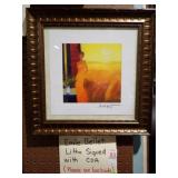EMILE BELLET SIGNED LITHO W/ C OF A 15' SQ