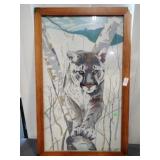 SNOW LEAPORD LITHO 23x37