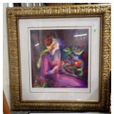GILT FRAMED TARKAY LITHO 30x31