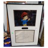 ORIGINAL HANDPAINTED PINOCCHIO ANIMATION CEL 18x25