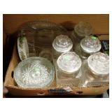 CUT GLASS W/ CANISTERS & MORE