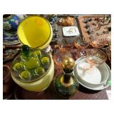 DECANTERS, ART GLASS, CHINA