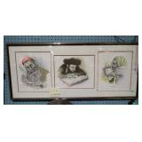 JEWISH ART TRIPTYCH W/ C OF A 39x18