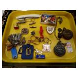 POCKET WATCHES, KNIVES, PINS, MORE