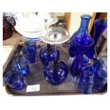 DARK BLUE CHINA, GLASS